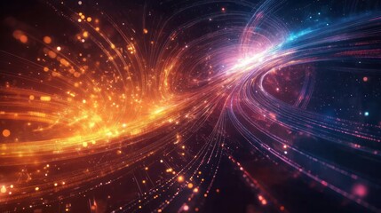 Naklejka premium Quantum mechanics and warp drives, exploring the intersection of two groundbreaking fields