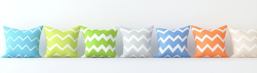 Colorful Chevron Patterned Pillows for Home Decor