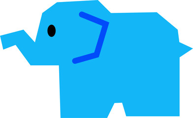 Elephant animal vector image or clipart