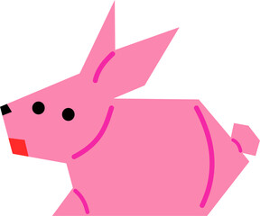 Rabbit animal vector image or clipart