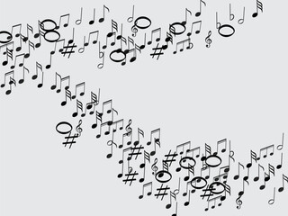 Obraz premium music notes background