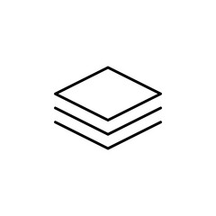 Outline icon of stacked papers, perfect for office, documentation, or organizational concepts