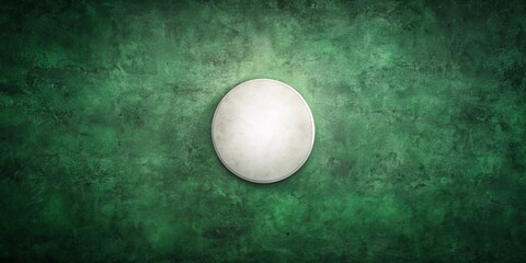 Oval Light Fixture on Dark Green Textured Wall