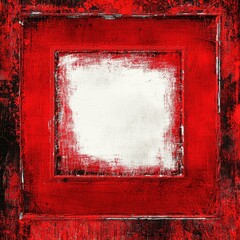 Red Frame Abstract Art