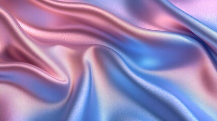 Elegant Iridescent Silk Fabric in Soft Pastel Hues