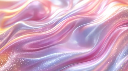 Iridescent Silk Waves: A Dreamy Textured Surface in Soft Pastels