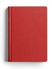 Scarlet Notebook: Isolated Composition Pad for School Supplies on White Background