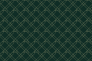 Modern Dark Green geometric background with simple line elements. Creative Background