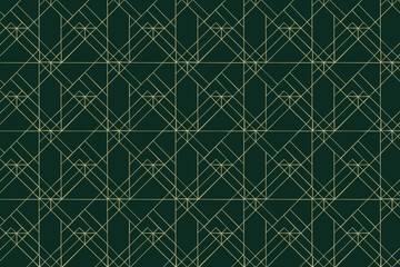 Modern Dark Green geometric background with simple line elements. Creative Background