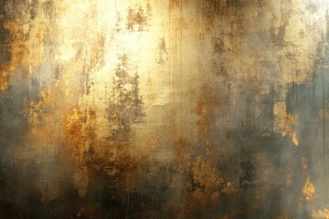 Obraz premium Vintage Gold Textured Foil Wall with Shimmering Light Reflections