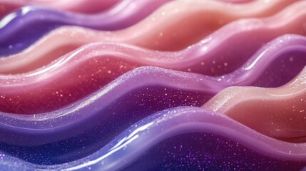 Obraz premium Colorful Waves of Shimmering Gel in Gradient Hues