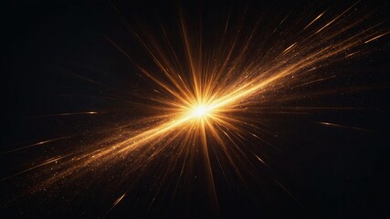 Bright digital light flare on dark background