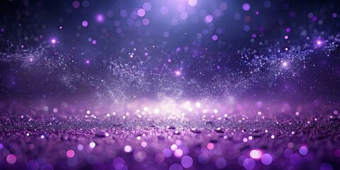 Obraz premium Enchanted Purple Glitter Background with Sparkling Lights and Shimmering Dust