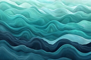 Fototapeta premium Tranquil Ocean Waves: A Serene Abstract Representation