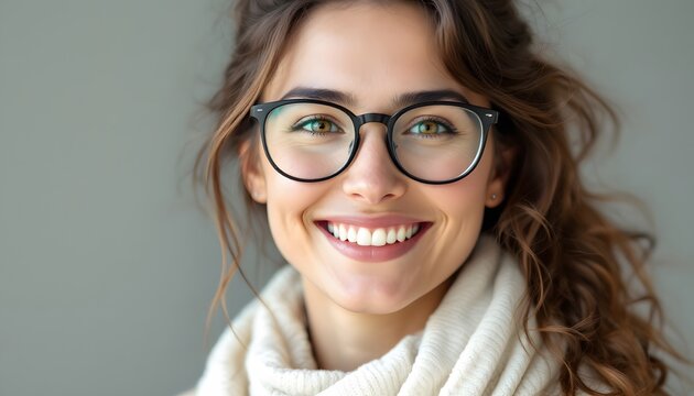 Portrait of a woman wearing glasses