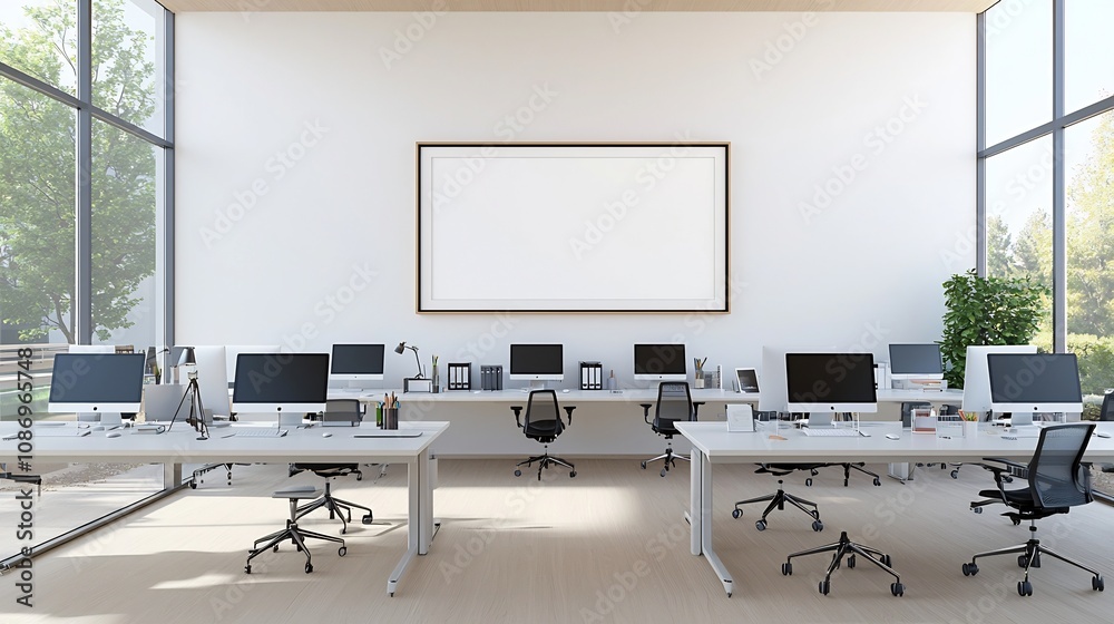 Leinwandbilder elegant and minimalist living room interior with a framed wall mockup showcased complemented by a ti