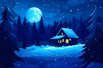Fototapeta premium Flat design of natural autumn landscape background illustration Fields with house in village. Rural landscape countryside illustration, nature, vector, background, hill, sky, mountain, tree, environme
