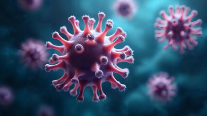 Fototapeta premium Artistic High-Resolution Photography of Immunoglobulins as Seen Through a Scientific Microscope, Focusing on Molecular Artistry