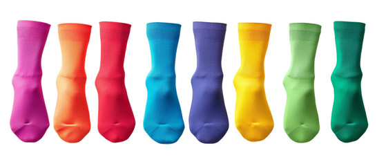 Colorful Socks Set isolated transparent background