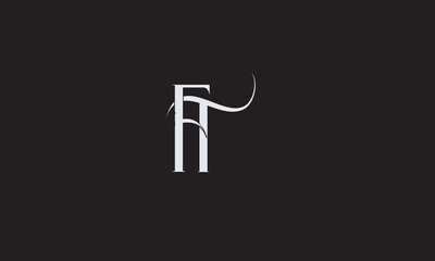 FT, TF , F , T , Abstract Letters Logo Monogram