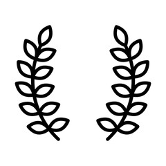 Laurel Wreath line icon