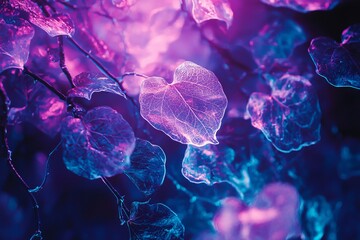 Ethereal Leaves: A Fusion of Light and Color in Nature's Palette