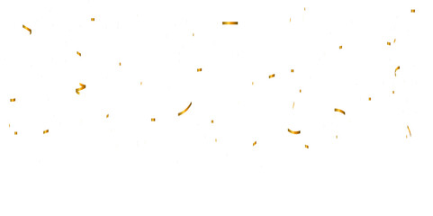 Doted and confetti golden glitter on transparent background. Shiny glittering dust. Gold glitter sparkle confetti that floats down falling. Vector illustration.