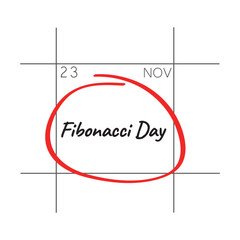 Fibonacci Day, November 23 - calendar date.