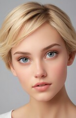 Naklejka premium Modern Look with Blonde Hair
