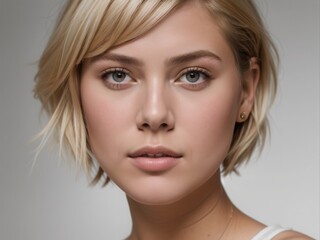 Naklejka premium Radiant Portrait of a Young Woman