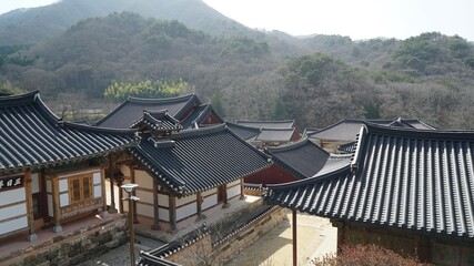 Temple buildings of Songgwangsa Temple located in Suncheon