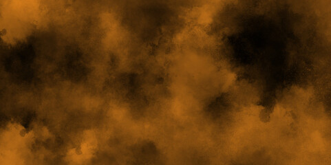 abstract cloud and vapor texture background. Black and orange smoke aquarelle smudge illustration smooth grungy smokey light red colors ink glow. orange color powder explosion	
