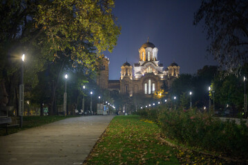St. Mark's Church (Crkva Svetog Marka), Serbian Orthodox church located in the Tasmajdan park in Belgrade, Serbia