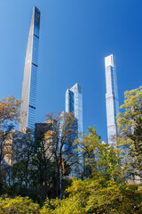 Central Park in New York City on a sunny autumn