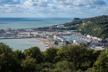 Obraz premium Aerial view of the marina at Dover, Kent, UK