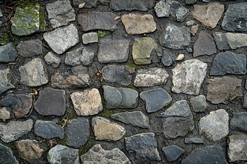 Textured Stone Wall: Natural Elements Intertwined in Earthy Shades