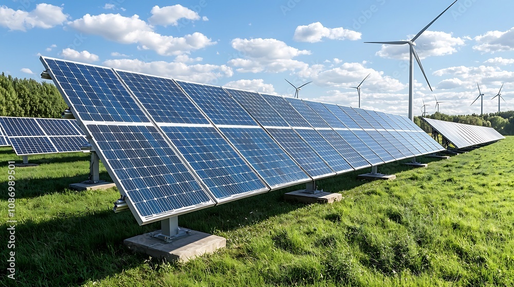 Poster Integrated Smart Grid System Optimizing the Flow and Storage of Renewable Energy from Solar Panels Wind Turbines and Advanced Battery Technology