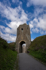 Path leading to Colton's Gate at Dover Castle, Dover, Kent, UK