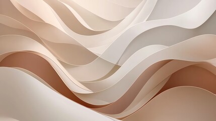 Minimal abstract background with soothing waves, muted earthy tones, and organic lines, 8k, high detail