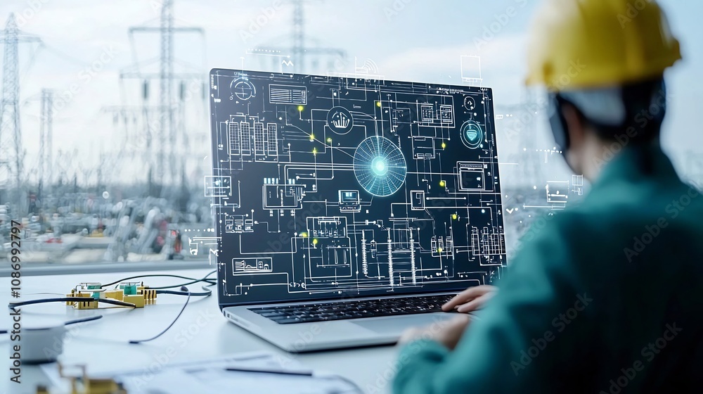 Poster Cutting edge intelligent energy management hub utilizing technology to optimize the balance between renewable and conventional power sources