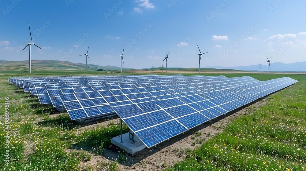 Aufkleber innovative smart energy management system integrating solar and wind power with advanced storage to 