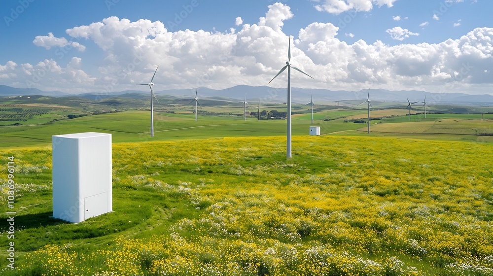 Aufkleber intelligent green energy management infrastructure powered by renewable energy sources and advanced 