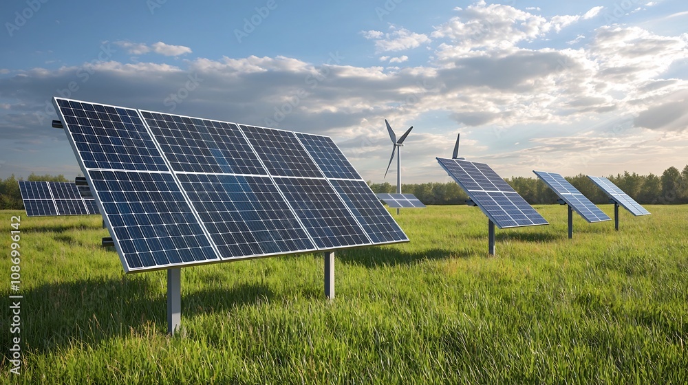 Aufkleber Renewable Energy Storage System Optimizing Smart Grid Power Flow and Reliability for Sustainable Energy Future