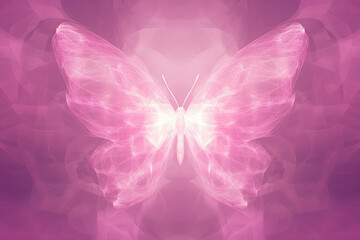 Fototapeta premium Blurry wallpaper Butterfly aura butterfly gradient pastel