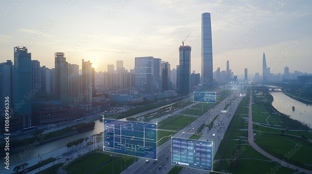 Poster sustainable smart grid powering the urban landscape with renewable energy solutions an innovative in