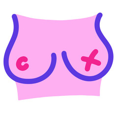 Buste de femme atteint du cancer du sein