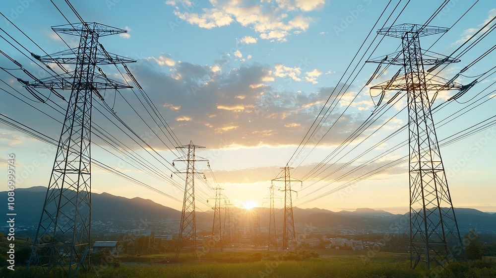 Poster seamless of renewable and traditional energy sources through smart grid management systems to ensure