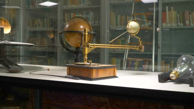 Technical Instruments in University Geography Display Case