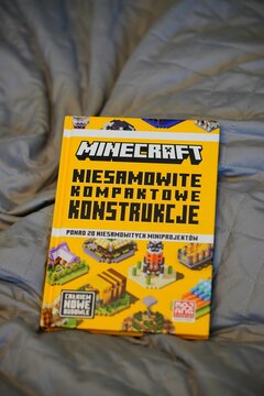 Minecraft Miniconstruction book on the sofa
