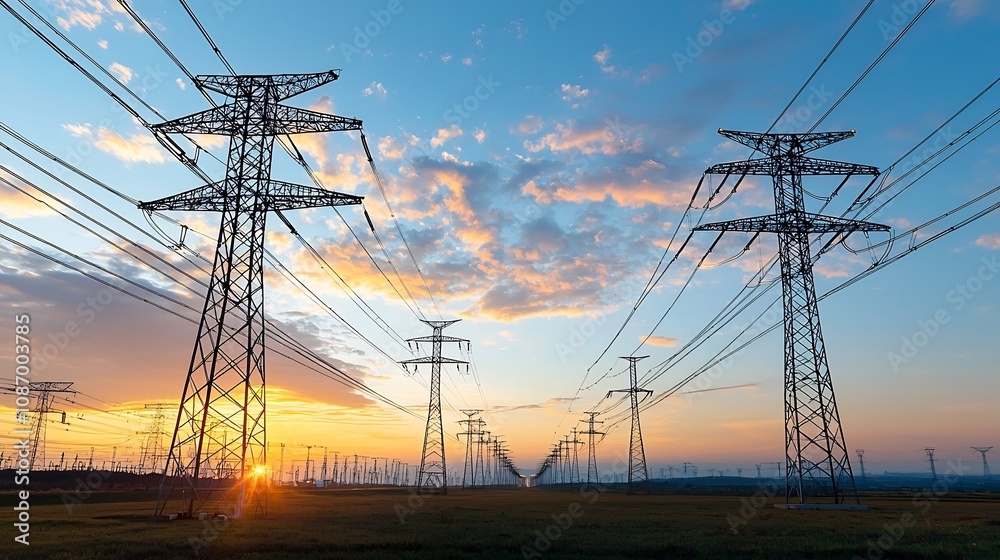 Poster Centralized smart energy grid network efficiently linking renewable power sources and distributing electricity supply to various sectors through advanced management and automation systems